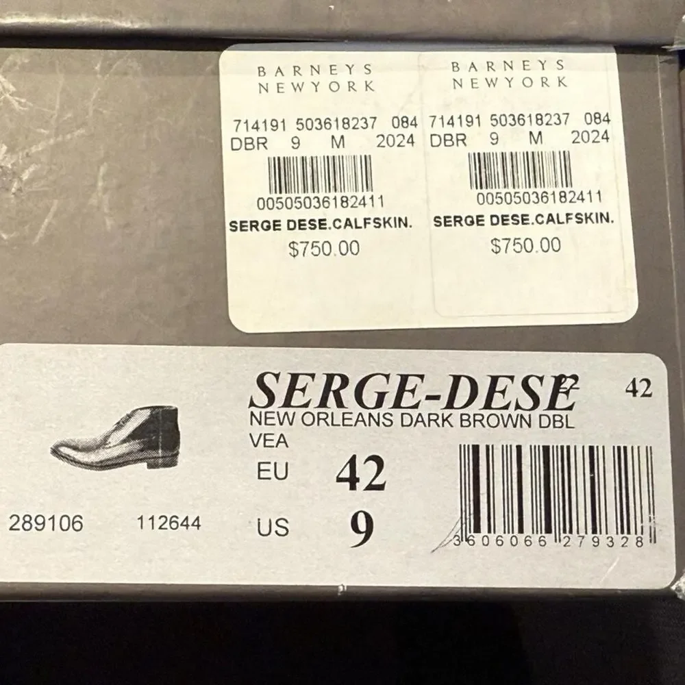 NEW Robert Clergerie Dark Brown Men's Calf Leather Oxfords (size 42 / US 9)
